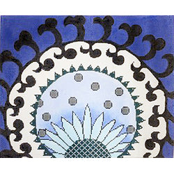 Sunflower Swirl - Shades of Blue
