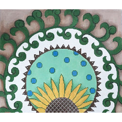 Sunflower Swirl - Greens/Brown