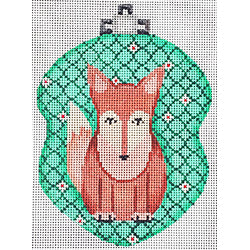 Fox on Green Ornament