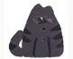 Mostly Black Cat Button Small