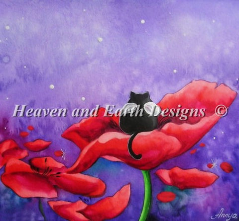 Little Angel in Field of Poppies