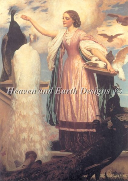 Girl Feeding Peacocks, A