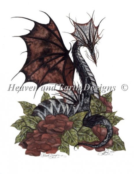 Mini Black Dragon - Amy Brown