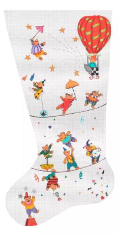 TeddyÃ¢â‚¬â„¢s Holiday Circus Stocking - White