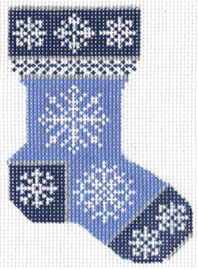 Ice Blue Snowflake Sock