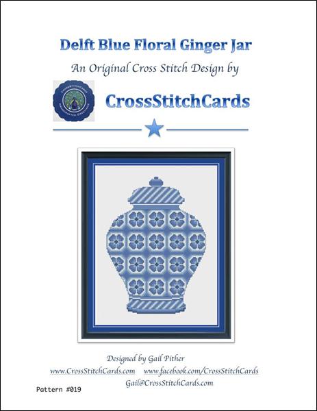 Delft Blue Floral Ginger Jar