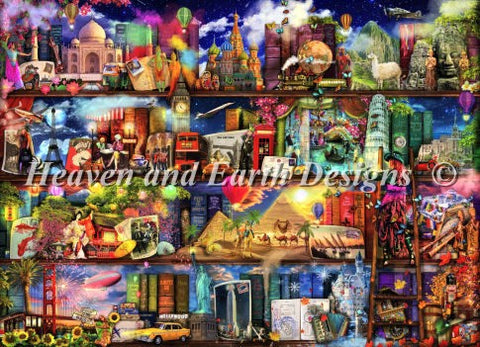 Large World Traveler Bookshelf - Aimee Stewart