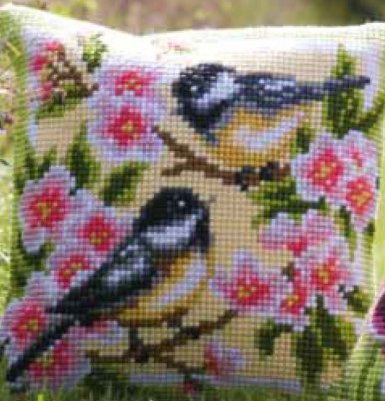 Birds and Blossoms Cushion