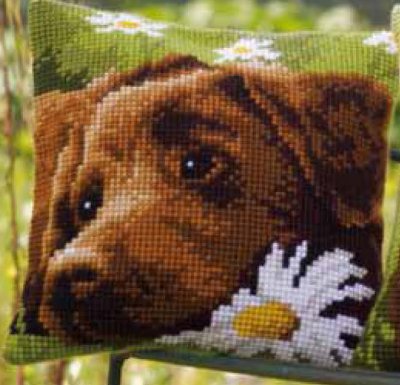 Chocolate Labrador Cushion