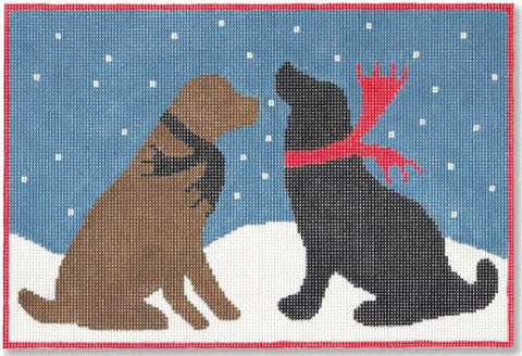Evening Snow Dogs 