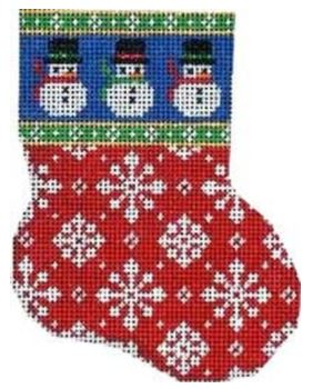 Snowman Cuff/Flakes Mini Sock