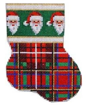 Santas Cuff/Plaid Mini Sock