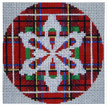 Snowflake on Stewart Plaid