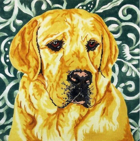 Yellow Lab/Silk Background