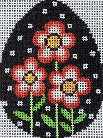 Egg - Poppies w/Dots