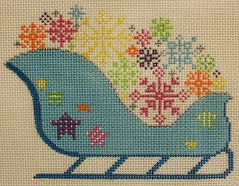 Sleigh Blue w/Snowflakes
