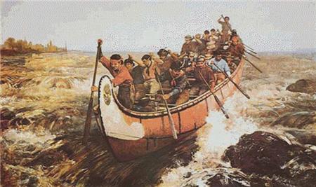Shooting the Rapids  (Frances Anne Hopkins)