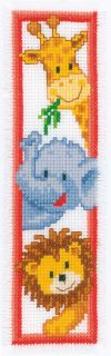 Bookmark - Giraffe, Elephant, Lion