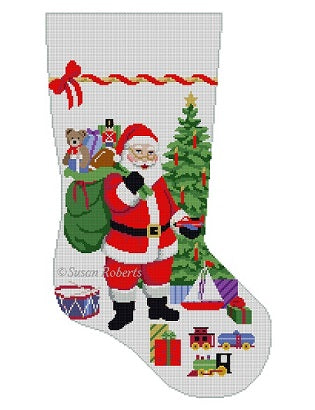 Santa Gifting Boy Toys Stocking
