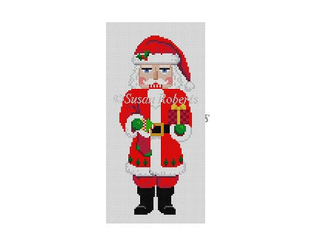 Nutcracker Santa w/Sock