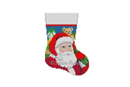 Santa w/Bag Mini Stocking