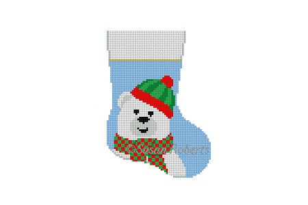 Scarf Polar Bear Mini Stocking