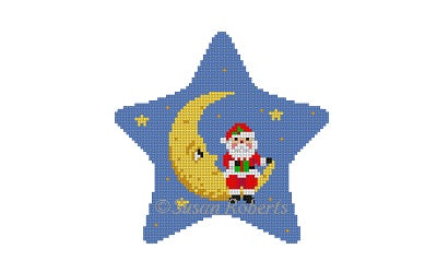 Star - Santa Sitting on Moon