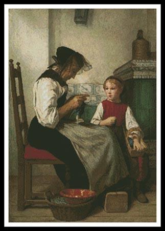 Grandmother and Young Girl  (Albert Anker)