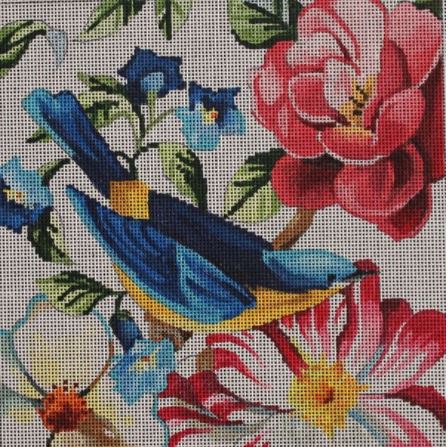 Floral w/Blue Bird