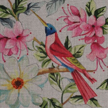 Floral w/Pink Bird