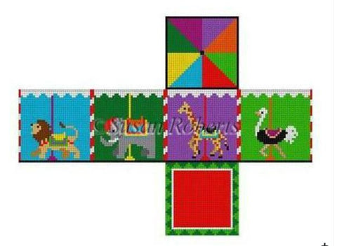 Cube Ornament - Carousel