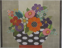 Flowers in Black/White Vase