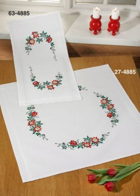 Christmas Roses Table Runner (Top)