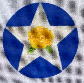 Texas Ornament - Yellow Rose