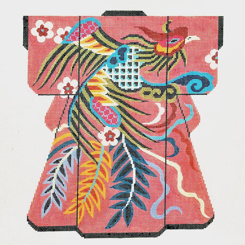 Phoenix on Pink Kimono