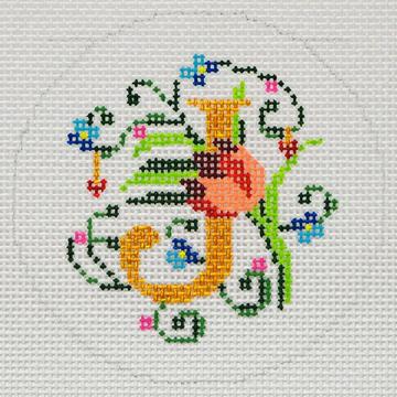 Floral Alphabet - J