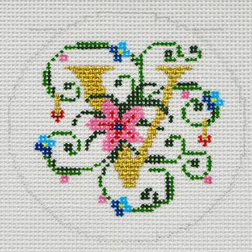 Floral Alphabet - V