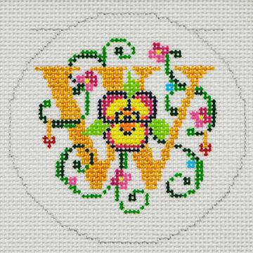 Floral Alphabet - W