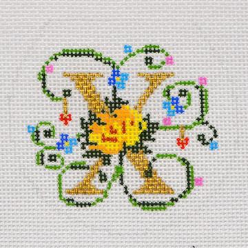 Floral Alphabet - X