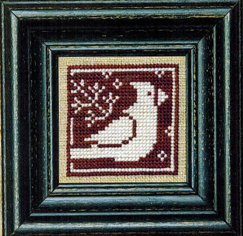 Winter Red Bird + White