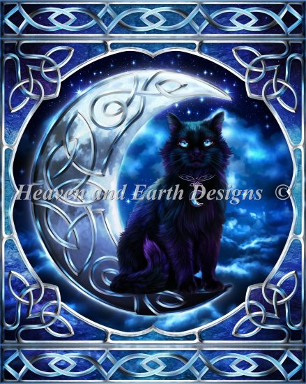 Midnight Moon Celtic Black Cat