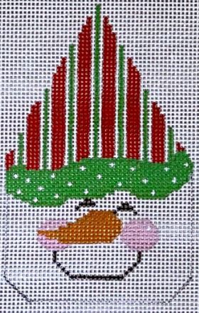 Snowman Face - Stripe Hat