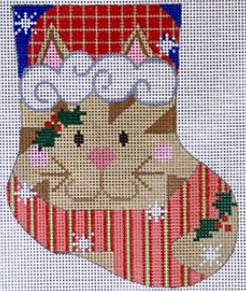 Tan Cat Mini Stocking