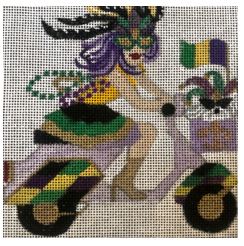Vespa Mardi Gras Girl
