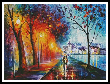 City By The Lake - Large  (Leonid Afremov)
