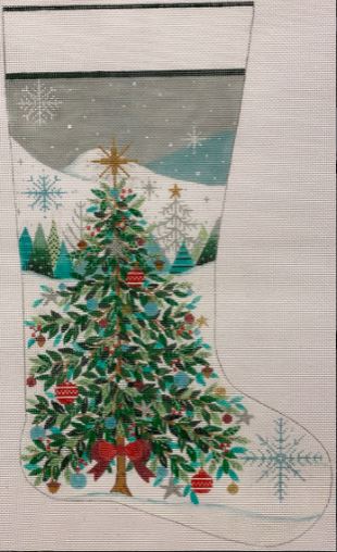 Christmas Tree w/Red Bow Stocking