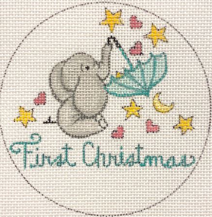 Elephant/Stars Babies First Christmas