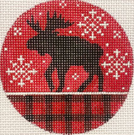 Moose/Red Plaid