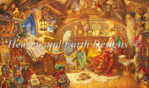 Supersized Saint Nicholas In His Study