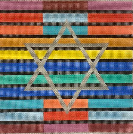 Mulitcolor/Stripes Single Star Teffillin